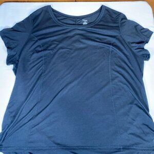 Danskin Now Short Sleeve Loose T-Shirt Women's 4XL Black